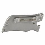 SLIDEWINDER, Folding Knife, Plain Edge, .75" Blade Length, 420J2 Stainless Steel, Black SWK-30C