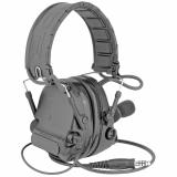 ComTac V, Electronic Earmuff, Headband, Foldable, Single Lead, Standard Dynamic Mic, NATO Wiring, Black Color MT20H682FB-47 SV