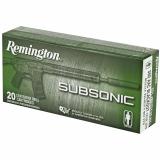 Remington Subsonic, 300 Blackout, 220 Grain, Open Tip Flat Base, 20 Round Box 28430