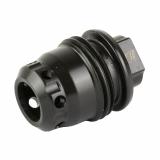 M2 Muzzle Brake, 1/2X28 Thread Pitch, 1.5oz, 1.3" Length, Anodized Finish, Black MB014