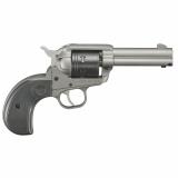 Wrangler Birdshead, Single Action Only, Revolver, 22LR, 3.75" Barrel, Aluminum Alloy, Cerakote Finish, Silver, Birdshead Synthetic Grips, Integral Notch Rear Sight/Blade Front Sight, Transfer Bar Safety, 6 Rounds, NOT AVAILABLE FOR TRANSFER IN MN