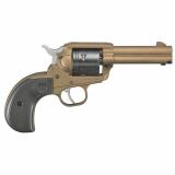 Wrangler Birdshead, Single Action Only, Revolver, 22LR, 3.75" Barrel, Aluminum Alloy, Cerakote Finish, Burnt Bronze, Birdshead Synthetic Grips, Integral Notch Rear Sight/Blade Front Sight, Transfer Bar Safety, 6 Rounds, NOT AVAILABLE FOR TRANSFER IN MN