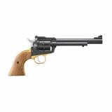 Super Wrangler, TALO Edition, Single Action, Revolver, 22 LR/22 WMR, 5.5" Barrel, Cerakote Finish, Midnight Blue Frame, Brass Cerakote Trigger Guard, Wood Grips, Adjustable Sights, 6 Rounds, 2 Clylinders, (1)-22LR and (1)-22WMR 02060