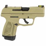 MAX-9, Striker Fired, Semi-automatic, Polymer Frame Pistol, Sub-Compact, 9MM, 3.20" Barrel, Flat Dark Earth Cerakote, Front TFO Night Sight, Optics Ready, No Thumb Safety, 2 Magazines, (1)-12 Rounds and (1)-10 Rounds 03503