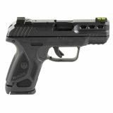 Security-380, Double Action, Semi-automatic, Polymer Frame Pistol, Compact, 380 ACP, 3.42" Barrel, Black Oxide Finish, Black, Fiber Optic Front and Drift Adjustable Rear Sights, Manual Safety and Integrated Trigger Safety, 15 Rounds, 2 Magazines 03857
