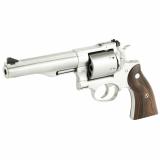 Redhawk Double Action Revolver 357 Magnum, 5.5" Barrel, Satin Stainless Finish, Hardwood Grips, 8Rd, Adjustable Rear Sight 05060