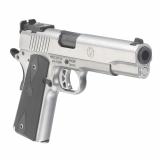 SR1911 Target 10mm 5 Inch Barrel Low-Glare Stainless Finish Bomar-Style Adjustable Sights Black Rubberized Grips 8 Round