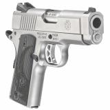 SR1911, Centerfire Pistol, 1911 Officer, 45ACP, 3.6" Barrel, Stainless Slide & Frame, 7Rd, Thumb Safety, Drift Adjustable Novak 3 Dot Sights, 2 Magazines, G10 Grips 06762