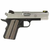 SR1911 CCO, TALO Edition, Single Action, Semi-automatic, Metal Frame Pistol, 9MM, 4.25" Barrel, Anodized Finish, Black Frame, Silver Stainless Steel Slide, Desert Brown G10 Grips, Manual Safety, Night Sights, 7 Rounds, 1 Magazine 06798