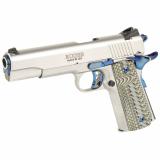 SR1911, TALO Edition, 1911, Semi-automatic, Metal Frame Pistol, Full Size, 45 ACP, 5" Barrel, Stainless Steel Finish, Silver with PVD Finished, Cobalt Blue Parts, Novak White Dot Sights, Manual Safety, 2 Magazines, (1)-8 Round and (1)-7 Round 06799