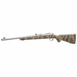 77/357, Bolt Action Rifle, 357 Magnum, 18.5" Cold Hammer-Forged Threaded Barrel, 1/2X28 Threads, Brushed Stainless Finish, Synthetic Desolve Bare Reduced Camo Stock, Adjustable Rear and Bead Front Sights, 5 Round 07420