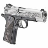 SR1911, Presscot AZ Edition, Semi-automatic, MetalFrame Pistol, 45 ACP, 4.25" Barrel, Aluminum Frame, Anodized Frame and Low-Glare Stainless Slide, Black Frame with Engraved Silver Slide, Brown/Black G10 Grips, Drift Adjustable Novak 3 Dot Sights, 7 Roun