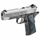 SR1911, Mayodan NC Edition, Semi-automatic, Metal Frame Pistol, 45 ACP, 4.25" Barrel, Aluminum Frame, Anodized Frame and Low-Glare Stainless Slide, Black Frame with Engraved Silver Slide, Green/Black G10 Grips, Drift Adjustable Novak 3 Dot Sights, 7 Roun