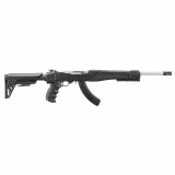 TALO 10/22, ATI Tactical, Semi-automatic, Rifle, 22 LR, 16.5" Barrel, Threaded 1/2X28, Flash Hider, Matte Stainless Finish, Silver, Black Strikeforce ATI 6 Position Stock, 25 Rounds, 1 Magazine 31212