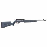 10/22 Collector's Series 60th Edition, Semi-automatic Rifle, 22 LR, 18.5" Cold Hammer Forged Threaded Stainless Steel Barrel, 1/2x28" Thread Pitch, Satin Finish, Silver, Flash Suppressor, Gray Magpul X-22 Hunter Stock, Factory-Installed Picatinny Rail,
