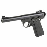 Mark IV 22/45, Single Action, Semi-automatic, Polymer Frame Pistol, Full Size, 22LR, 5.5" Barrel, Bull Barrel, Blued Finish, Checkered Synthetic Grips, Adjustable Rear Sight, 10 Rounds, 2 Magazines, CA Compliant 40187