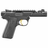 Mark IV 22/45 Lite | 22LR, 4.4" Threaded Barrel, Anodized Finish, Black, Checkered Grips, Adjustable Rear Sight, Ambidextrous Safety, 10 Rounds, 2 Magazines 43956 Single Action, Semi-automatic, Polymer Frame Pistol