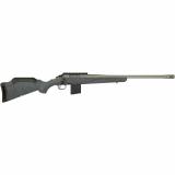 American Generation II, Bolt Action Rifle, 400 Legend, 20" Spiral Fluted Barrel, 1:16 Twist, Threaded 11/16"-24, Muzzle Brake, Cerakote Finish, Gunmetal , Gray Splatter Synthetic Stock, Manual Safety, Picatinny Rail, 5 Rounds, 1 Magazine 46907