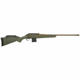 American Generation II, Predator, Bolt Action Rifle, 223 Remington. 22" Spiral Fluted Barrel, 1:8 Twist, Threaded 1/2"-28, Muzzle Brake, Cerakote Finish, Burnt Bronze, Green Splatter Synthetic Stock, Manual Safety, Picatinny Rail, 10 Rounds, 1 Magazine 4