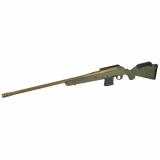 American Generation II, Predator, Bolt Action Rifle, 223 Remington. 22" Spiral Fluted Barrel, 1:8 Twist, Threaded 1/2"-28, Muzzle Brake, Cerakote Finish, Burnt Bronze, Green Splatter Synthetic Stock, Manual Safety, Picatinny Rail, 10 Rounds, 1 Magazine 4