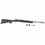 Hawkeye Alaskan, Bolt-Action Rifle, 338 Winchester Magnum, 20" Cold Hammer Forged Barrel, Hawkeye Matte Black Finish, Stainless Steel, Hogue OverMolded Stock, Adjustable Rear & Bead Front Sight, 3Rd, Includes Scope Rings, Muzzle Brake 57101
