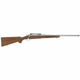 Hawkeye Hunter, Bolt Action Rifle, 6.5 Creedmoor, 22" Free Float Cold Hammer Forged Barrel, 5/8X24 Threads, Satin Stainless Finish, Walnut Stock, Right Hand, LC6 Trigger Installed, 4Rd, Weighs 7.2lbs 57104