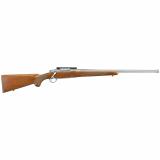 Hawkeye Hunter, Bolt Action Rifle, 204 Ruger, 24" Free Floated Cold Hammer Forged Barrel, 1/2X28 Threads, Satin Stainless Finish, Walnut Stock, Right Hand, LC6 Trigger, 5Rd 57125
