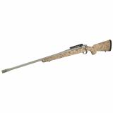 Hawkeye, FTW Hunter, Bolt Action Rifle, 308 Winchester, 22" Cold Hammer Forged Barrel, Threaded 5/8x24, Ruger Muzzle Brake System, Matte Stainless Finish, Silver, LC6 Trigger, 20 MOA Picatinny Rail, Pro Series HS Precision Tan/Black Synthetic Speckled St