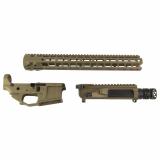Upper/Handguard Set, Cerakote Finish, Brown, Fits AR-15, Includes 15.5" MLOK Handguard, Radian Raptor-SD Charging Handle R0619