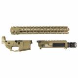 Upper/Handguard Set, Cerakote Finish, Flat Dark Earth, Fits AR-15, Includes 15.5" MLOK Handguard, Radian Raptor-SD Charging Handle R0620