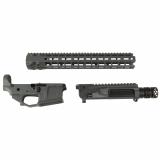 Upper/Handguard Set, Cerakote Finish, Gray, Fits AR-15, Includes 14" MLOK Handguard, Radian Raptor-SD Charging Handle R0625