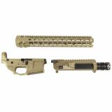 Upper/Handguard Set, Cerakote Finish, Flat Dark Earth, Fits AR-15, Includes 14" MLOK Handguard, Radian Raptor-SD Charging Handle R0627