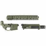 Upper/Handguard Set, Cerakote Finish, Olive Drab Green, Fits AR-15, Includes 14" MLOK Handguard, Radian Raptor-SD Charging Handle R0628