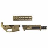 AX556, Billet Upper/Lower Set, Semi-Automatic, 556 NATO/223 Remington, Ambidextrous, Cerakote Finish, Brown, Includes Radian Talon Ambidextrous Safety, Hammer Pin, 8.5" MLOK Handguard R0437