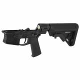 SA-15, Complete Folding Lower Receiver, Semi-automatic, 223 Remington/556NATO, Anodized Finish, Black, B5 Systems Bravo Stock, H2 Proprietary Buffer Weight SA-15-SLU-B5