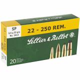 Rifle Ammunition .22-250 Remington 55 Grain Soft Point