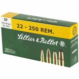Rifle Ammunition .22-250 Remington 55 Grain Soft Point