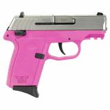 CPX-1 Gen 3, Double Action Only, Semi-automatic, Polymer Frame Pistol, Compact, 9MM, 3.1" Barrel, Matte Finish, Natural Stainless Slide, Pink Frame, Ambidextrous Safety, 3 Dot Sights, 10 Rounds, 2 Magazine CPX-1TTPKG3