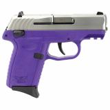 CPX-1 Gen 3, Double Action Only, Semi-automatic, Polymer Frame Pistol, Compact, 9MM, 3.1" Barrel, Matte Finish, Natural Stainless Slide, Purple Frame, Ambidextrous Safety, 3 Dot Sights, 10 Rounds, 2 Magazine CPX-1TTPUG3