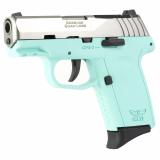 CPX-2 Gen 3 RDR, Semi-automatic Pistol, Double Action Only, Compact Polymer Frame, 9MM, 3.1" Barrel, Natural Stainless Slide, SCCY Blue Frame, 3 Dot Sights, Optics Ready, 10 Rounds, 2 Magazines CPX-2TTSBRDRG3
