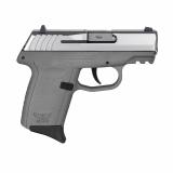 CPX-2 Gen 3, Semi-automatic Pistol, Double Action Only, Polymer Frame, Compact, 9MM, 3.1" Barrel, Matte Finish, Natural Stainless Slide, Gray Frame, Ambidextrous Safety, 3 Dot Sights, 10 Rounds, 2 Magazines CPX-2TTSGG3