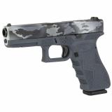 22 Gen3, Striker Fired, Semi-automatic, Polymer Frame Pistol, Full Size, 40 S&W, 4.49" Barrel, Grey Multicam Slide With Siper Grey Frame, Fixed Sights, 15 Rounds, 2 Magazines, Glock OEM Rail, Right Hand, Laser Engraved Frame, Optic Cut 300-110-0100-04