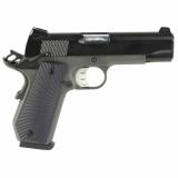 1911 Carry, B9BA Stingray, Single Action Only, Semi-automatic, Metal Frame Pistol, Commander, 9mm, 4.25" Barrel, Aluminum Frame, Cerakote Finish, Black Slide, Gray Frame, Ed Brown Bobtail, G10 Grips, Novak Style 3-Dot Sights, Skelotonized Trigger, 10 Rou