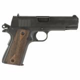 1911A1, Tank Commander, Single Action Only, Semi-automatic, Metal Frame Pistol, Commander, 45 ACP, 4.25" Barrel, Carbon Steel Frame, Cerakote Finish, Black, Checkered Wood Grips, Novak Style 3-Dot Sights, 7 Rounds, 2 Magazines 10100114