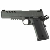 1911, Night Stalker, Single Action Only, Semi-automatic, Metal Frame Pistol, Full Size, 45 ACP, 5" Barrel, Carbon Steel Frame, Cerakote Finish, Gray, Aluminum Grips, Front Night Sight, 8 Rounds, 2 Magazines 10100512