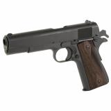 1911A1, US Army, Single Action Only, Semi-automatic, Metal Frame Pistol, Full Size, 45ACP, 5" Barrel, Carbon Steel Frame, Manganese Phosphate Finish, Black, Checkered Wood Grips, Iron Sights, 7 Rounds, 2 Magazines 10100539