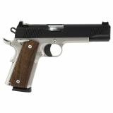 1911 Duty, Enhanced, Single Action Only, Semi-automatic, Metal Frame Pistol, Full Size, 45ACP, 5" Barrel, Stainless Steel Frame, Silver, Black Slide, Checkered Wood Grips, Fiber Optic Front Sight, 8 Rounds, 2 Magazines 10100551