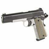 1911 D10, Single Action Only, Semi-automatic, Metal Frame Pistol, Full-Size, 10MM, 5" Barrel, Carbon Steel Frame, Cerakote Finish, Black Slide, Stainless Steel Frame, G10 Grips, Ambidextrous Safety, Fiber Optic Front Sight, 8 Rounds, 2 Magazines 10100803