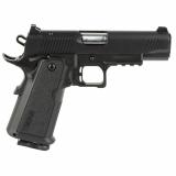 1911 Carry B9R DS, Single Action Only, Semi-automatic, Metal Frame Pistol, 9MM, 4.25" Barrel, Cerakote Finish, Black, Light Rail, Optic Cut, Manual Safety, Black Rear/ White Dot Front Sight, 17 Rounds, 2 Magazines 12500001