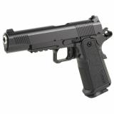 1911 Duty B9R DS, Single Action Only, Semi-automatic, Metal Frame Pistol, 9MM, 5" Barrel, Cerakote Finish, Black, Light Rail, Optic Cut, Manual Safety, Black Rear/ White Dot Front Sight, 17 Rounds, 2 Magazines 12500002
